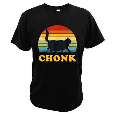 Chonk Fat Cat Tee Shirts & Tops KittyNook Black S